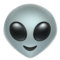 Alien emoji on Apple